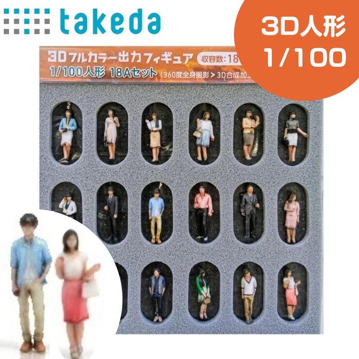 楽天市場】ジオラマ 人 人形 3Dカラー 1/100 18Aセット 18体入り 55
