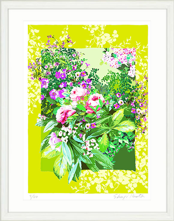 楽天市場】絵画 風水 インテリア 額入り「mon petit jardin 私の小さい