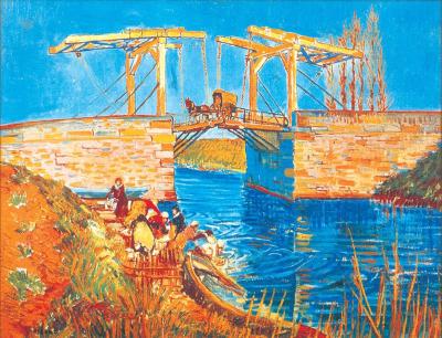 楽天市場】ゴッホ【アルルのはね橋】F6号☆シルバー 絵画 絵 名画 複製