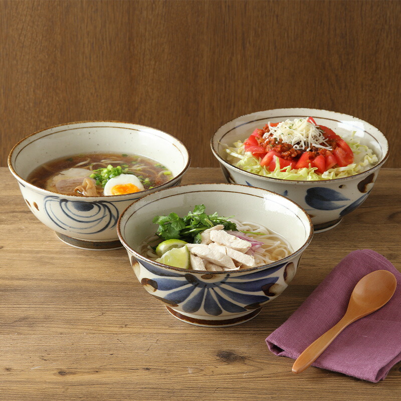 楽天市場】ラーメンどんぶり 18.5cm 民彩 陶器丼ぶり どんぶり 丼 麺鉢