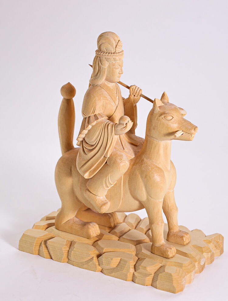 楽天市場】【総高26cm】稲荷大明神 仏像 木彫り 仕様：無垢 / 素材：桧