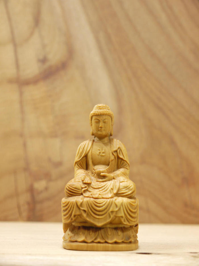 楽天市場】【高7cm】薬師如来 木彫り 仏像 仕様：無垢 / 素材：柘植