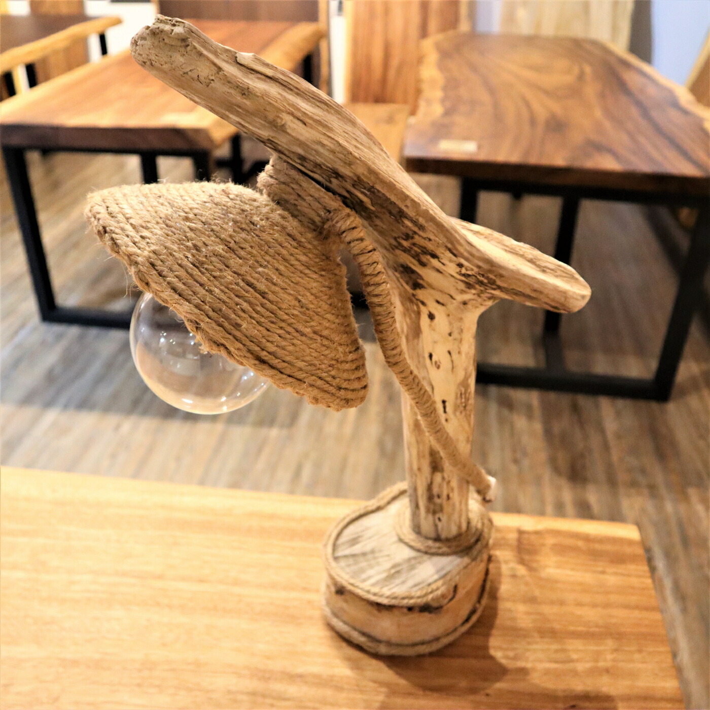 楽天市場】ハンドメイド 流木 インテリア オブジェ 照明 アート 手作り