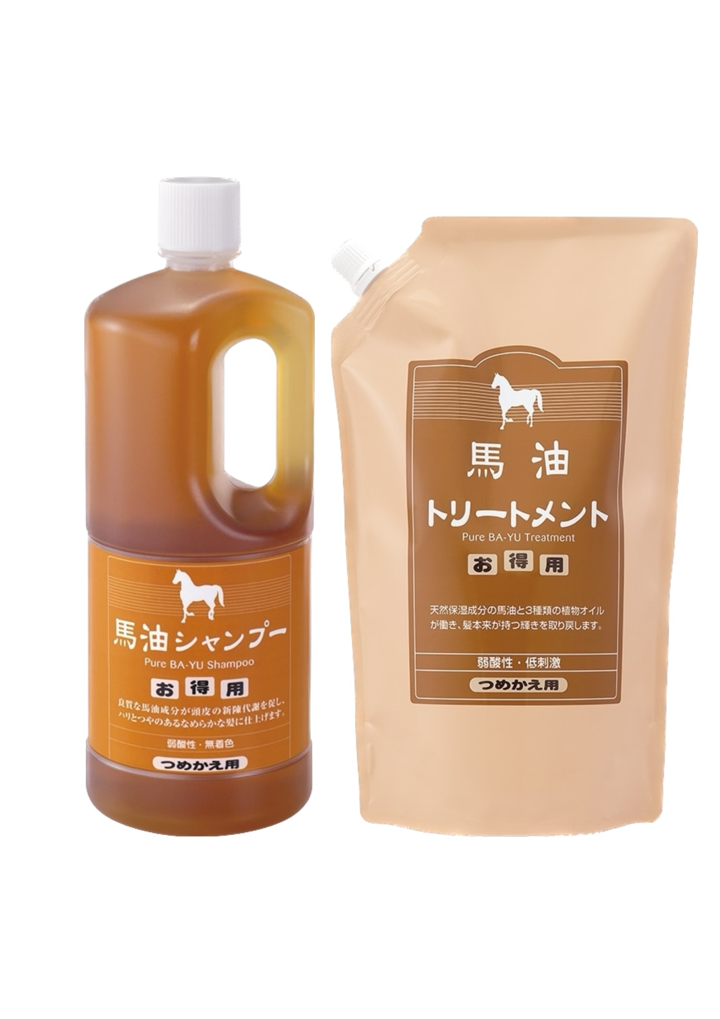 楽天市場】馬油 シャンプー トリートメント お得用セット アズマ商事