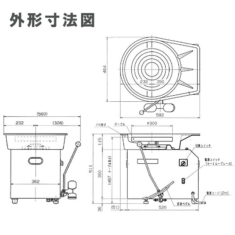 楽天市場】日本電産シンポ 電動ろくろ RK-3D型 ドベ受け付き SHIMPO