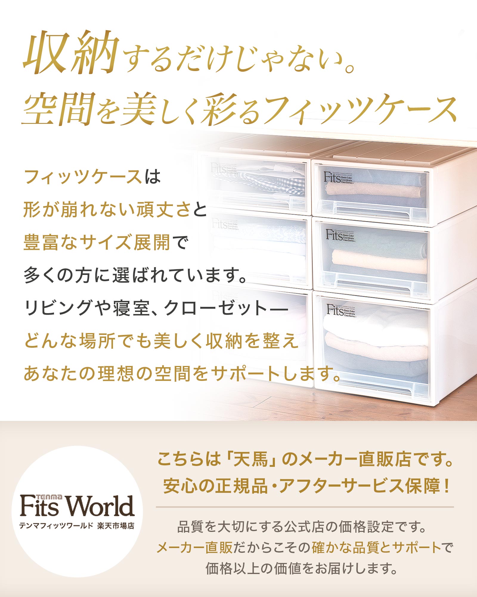 楽天市場】フィッツケース リトル カプチーノfits 収納ケース 収納