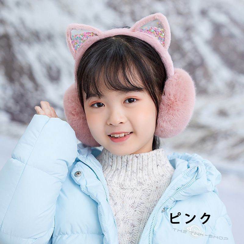 楽天市場】イヤーマフ 防寒 子供 耳カバー キッズ 耳当て 可愛い 猫の