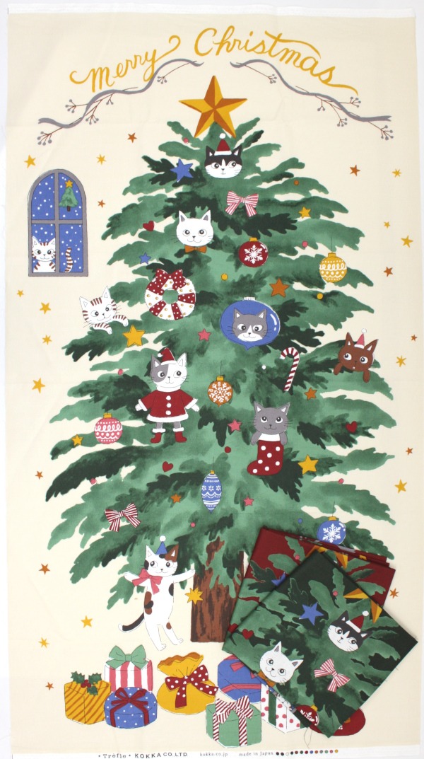 楽天市場】【パネル販売】 ネコ クリスマスツリー タペストリー 猫