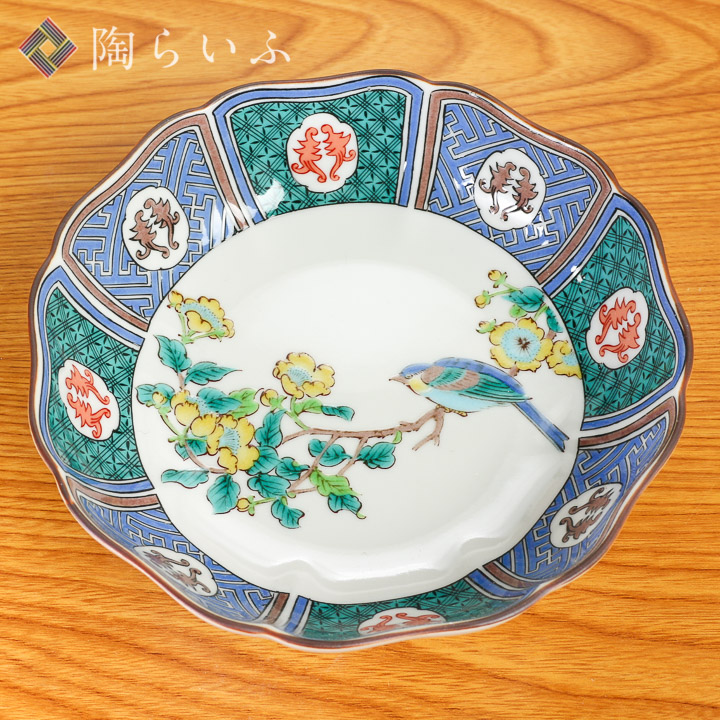 楽天市場】九谷焼 5号鉢 モッコ中鉢 古九谷金糸梅に鳥/美山窯＜送料