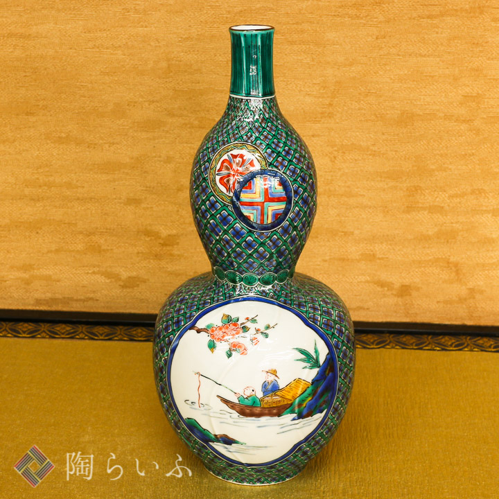 楽天市場】九谷焼 10号壺 色絵古九谷絵変り / 三ツ井為吉 | 桐箱入 壺