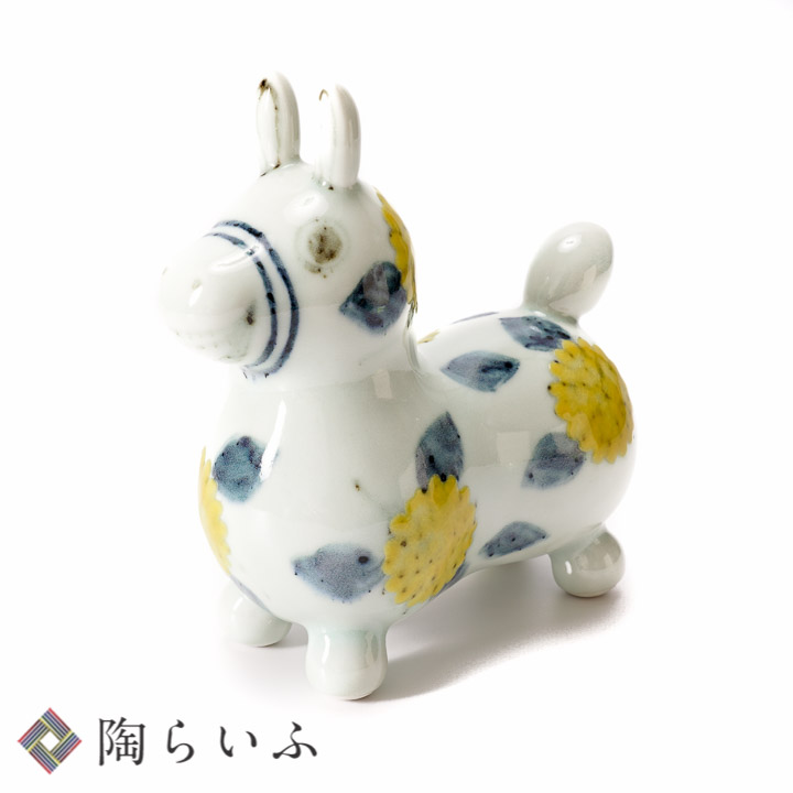 楽天市場】【九谷焼ロディ】 色絵菊 / 徳永遊心 | 置物 縁起物 Rody