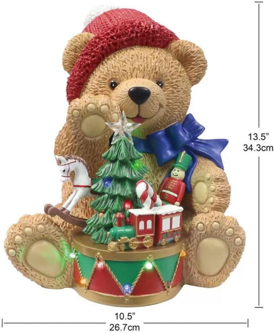 楽天市場】テディベア クリスマス デコレーション 高さ34cm 置物 人形