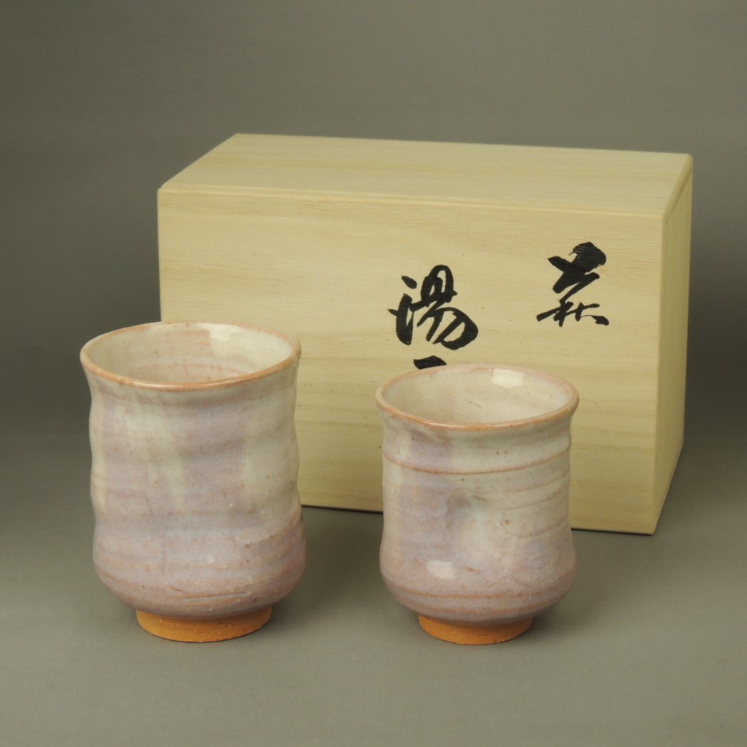 楽天市場】萩焼 夫婦湯呑み（木箱入り） : 萩焼工房 土和窯
