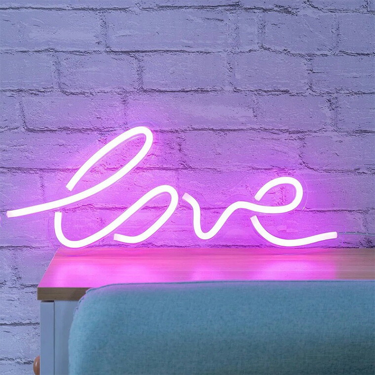 楽天市場】LED ネオンサイン ラブ LOVE USB電源 ネオンライト ネオン管