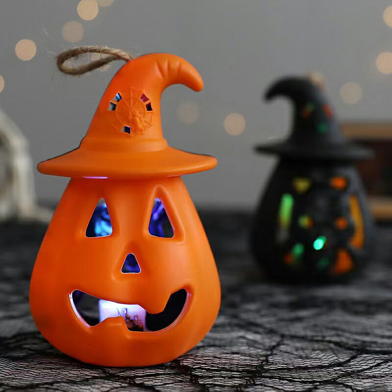楽天市場】ハロウィン 飾り かぼちゃ ドクロ ライト 2個セット 骸骨