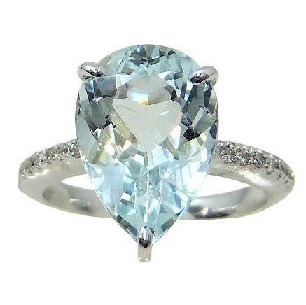 楽天市場】【選べる地金】アクアマリン リング 3.0ct K18WG/K18YG 大粒