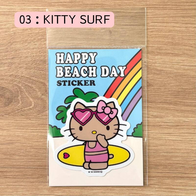 楽天市場】HELLOW KITTY ハローキティ ステッカーHAPPY BEACH DAY