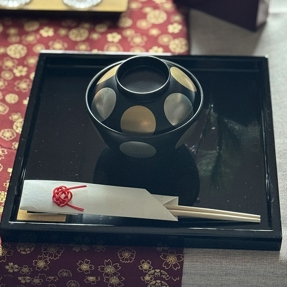 楽天市場】正方形 28cm トレー トレイ お盆 お正月 迎春 シンプル 黒