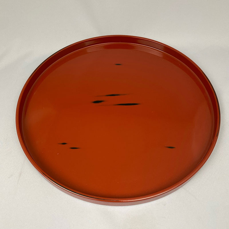 楽天市場】根来塗 丸盆 33cm 紀州漆器 伝統 木製 お盆 根来塗 丸盆