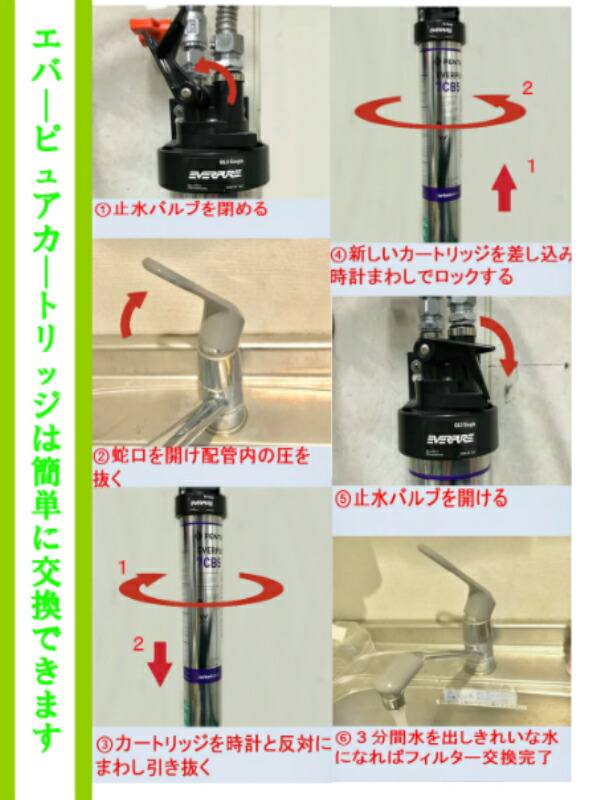 楽天市場】エバーピュア浄水器フィルタカートリッジ 2DC : ミネラル