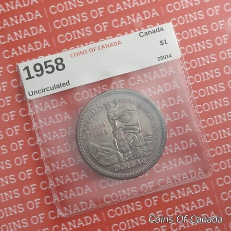 楽天市場】1958年カナダ1ドル銀貨 - 未使用 - 美しい色調
