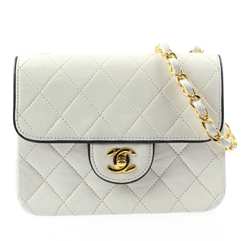 楽天市場】美品 シャネル CHANEL バイカラー ミニマトラッセ チェーン