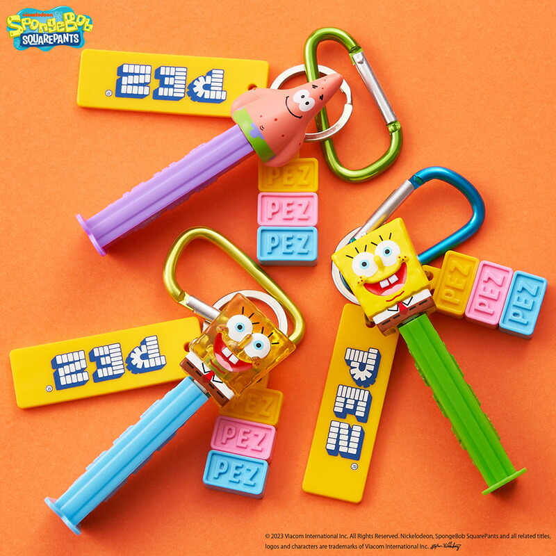 楽天市場】SpongeBob スポンジ・ボブ PEZ ペッツ カラビナキーリング
