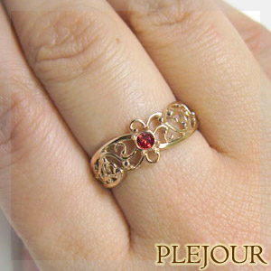 楽天市場】レッドスピネルリング・K18WG・指輪・18金リング : PLEJOUR