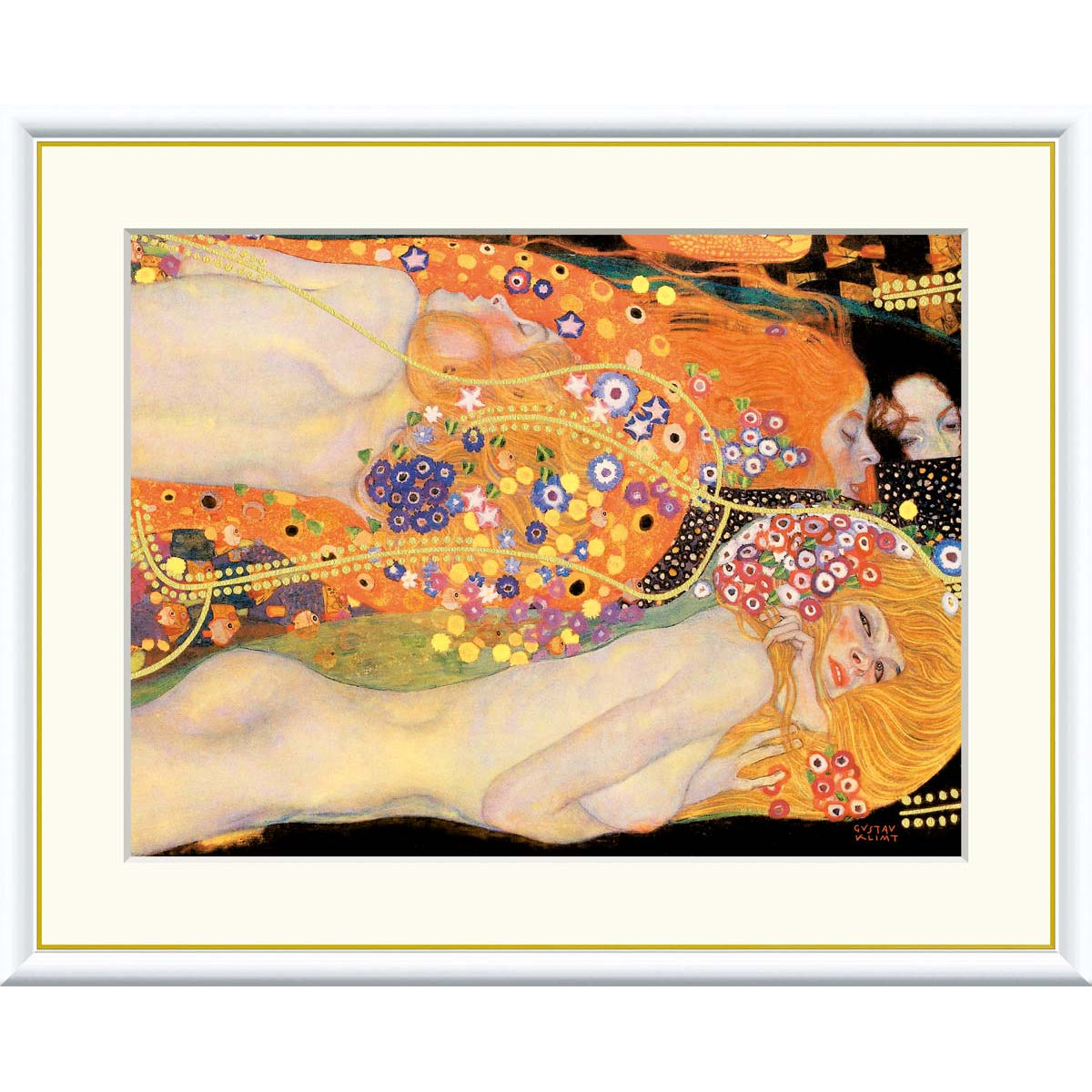楽天市場】絵画 世界の名画 水蛇2 グスタフ・クリムト 額入り