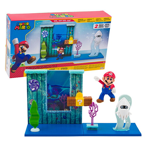 楽天市場】スーパーマリオ 10pc プレイセット マリオ付き ( 水中