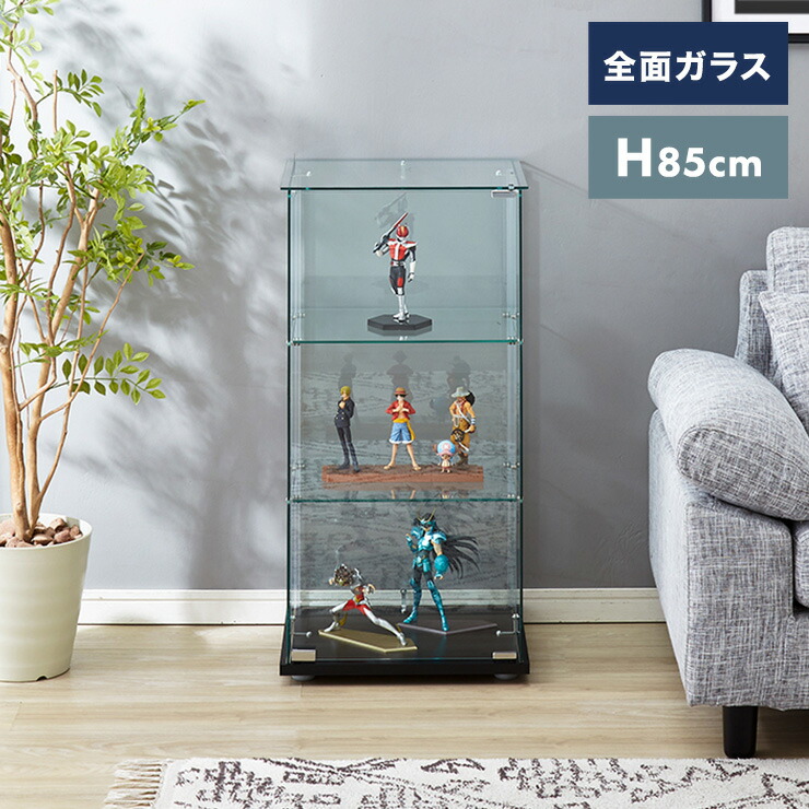 楽天市場】ガラスコレクションケース フィギュアケース 3段 クリア
