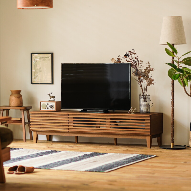 楽天市場】テレビ台 テレビボード LINE 150 北欧 ナチュラル 無垢 木製