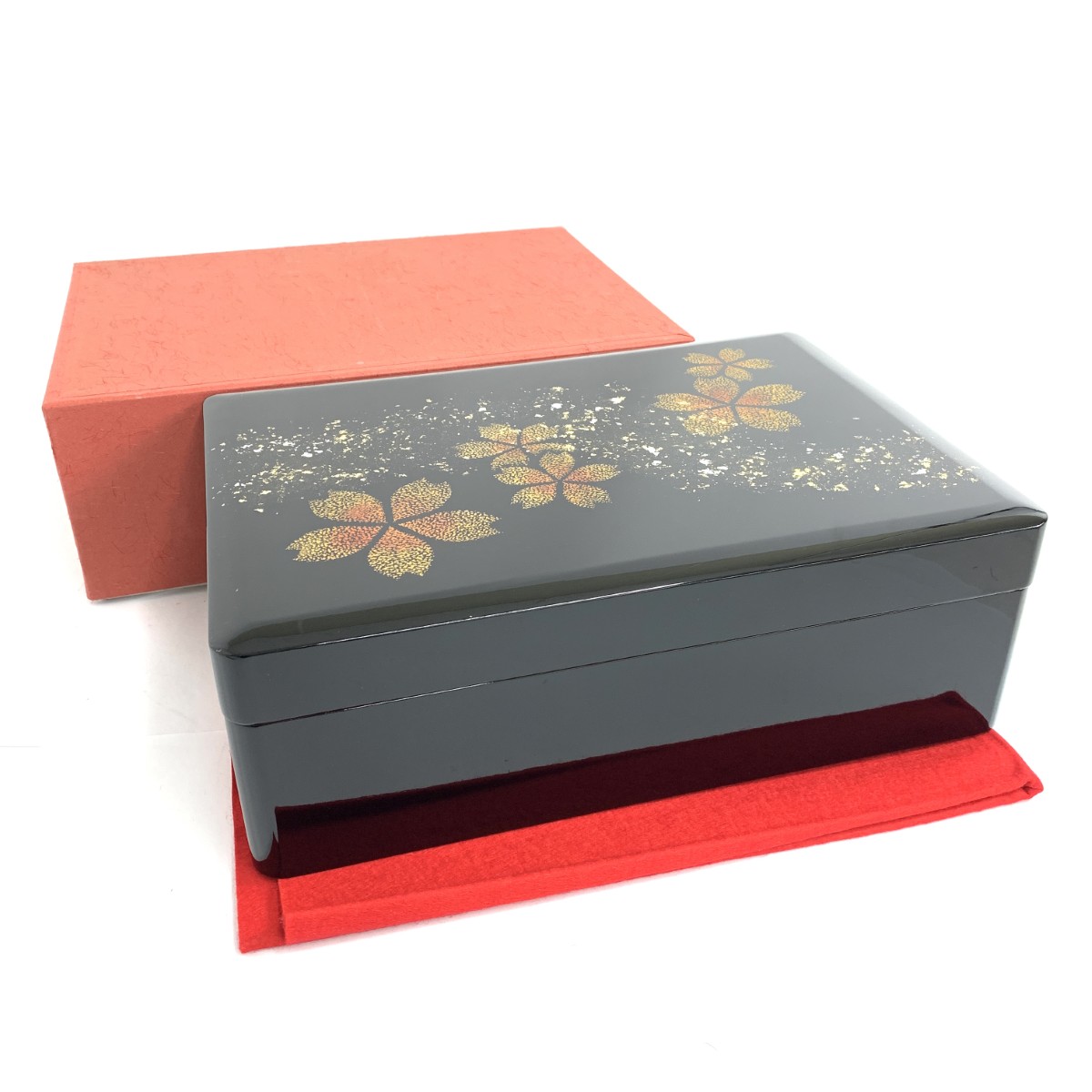 楽天市場】高岡漆器 沈金 文庫 文箱 ブラック 桜 漆器 【中古
