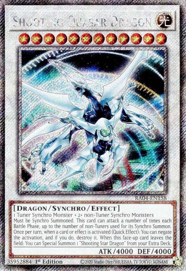 楽天市場】遊戯王 RA04-EN158 シューティング・クェーサー・ドラゴン