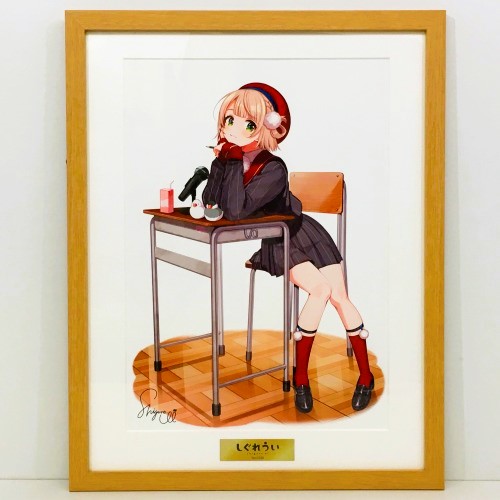 中古】 hi◇66 しぐれうい プリモアート 額入り イラスト F:NEX