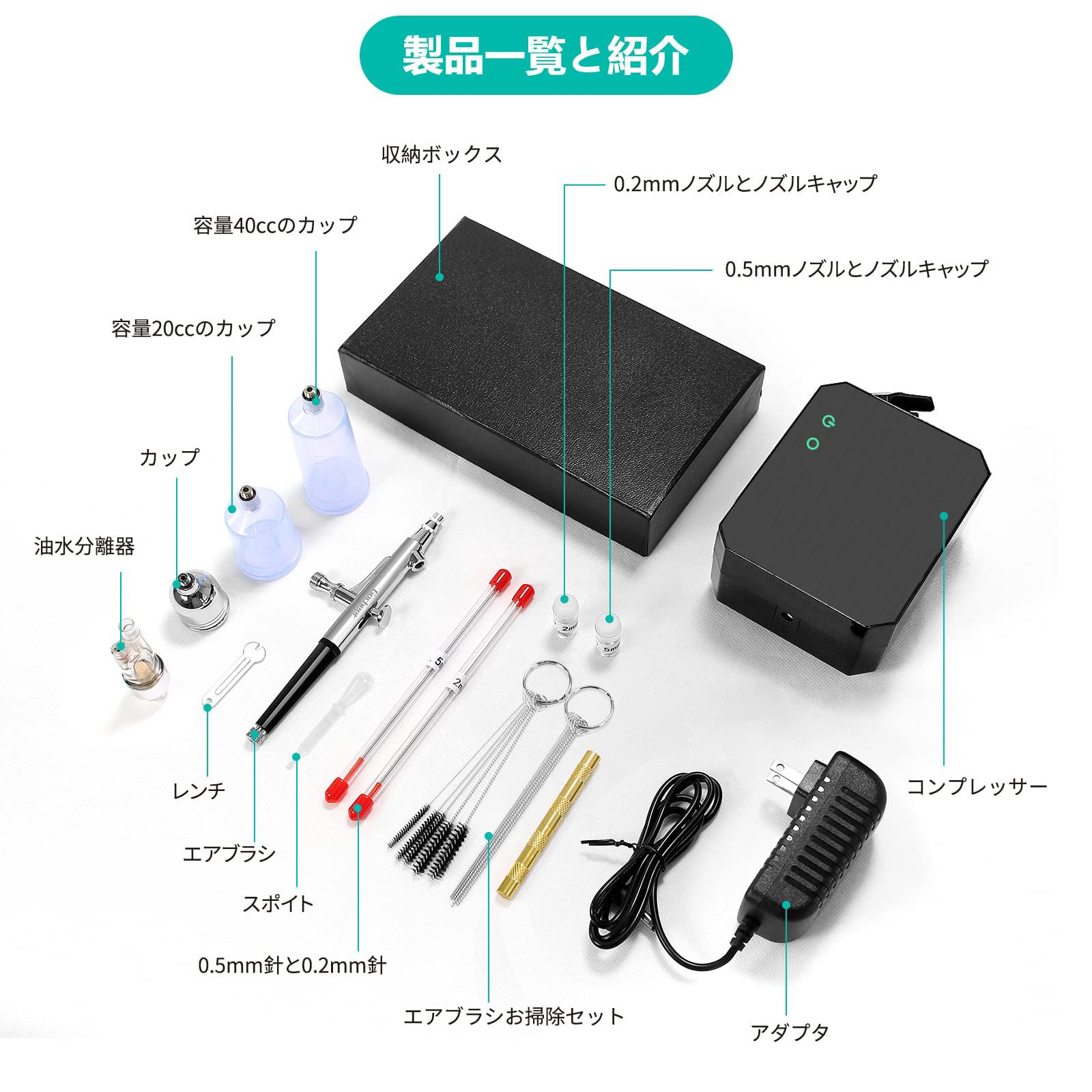 楽天市場】Gocheer【2024年新型】48PSI エアブラシ コンプレッサー