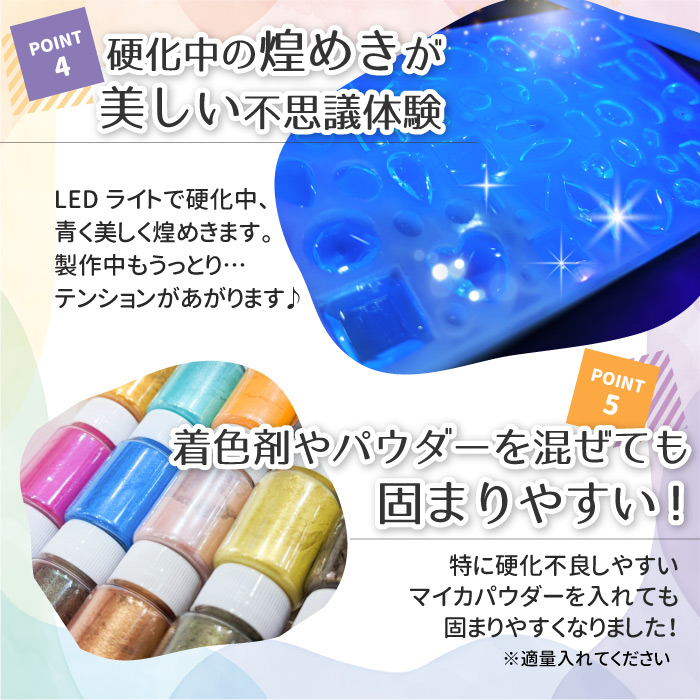 楽天市場】＼青の魔法が永遠の透明に／キララレジン液 100g 2本セット