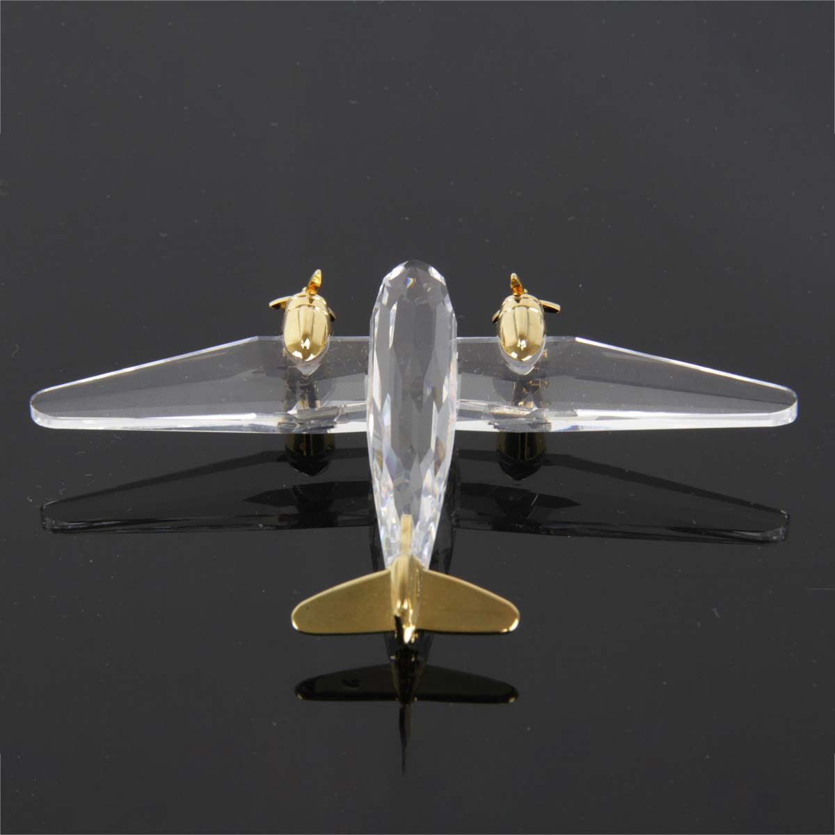 中古】スワロフスキー Swarovski置物／プロペラ飛行機 中古