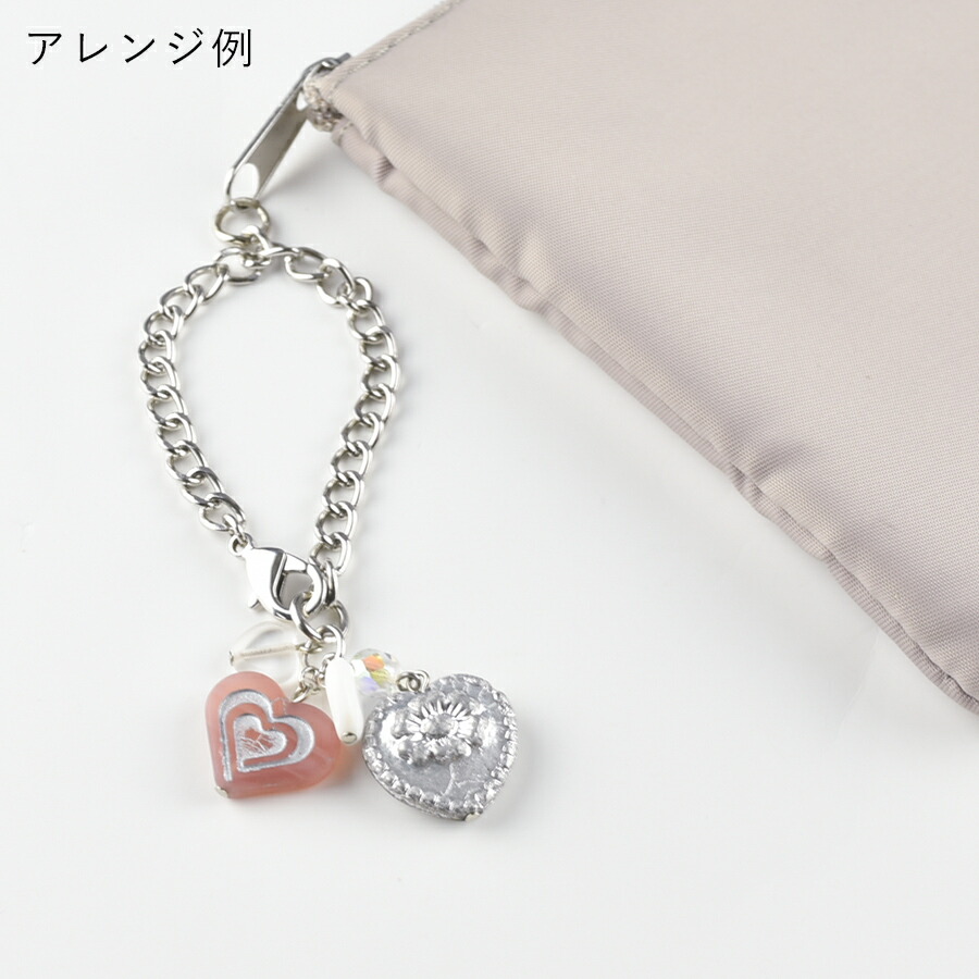 楽天市場】チェコビーズ ハートビーズ ウィズ ローズ 1個 約17×17mm