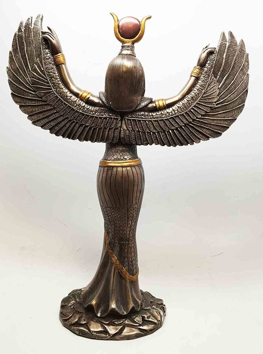 楽天市場】古代エジプト彫刻 羽を広げた女神 イシス神彫像 高さ30cm
