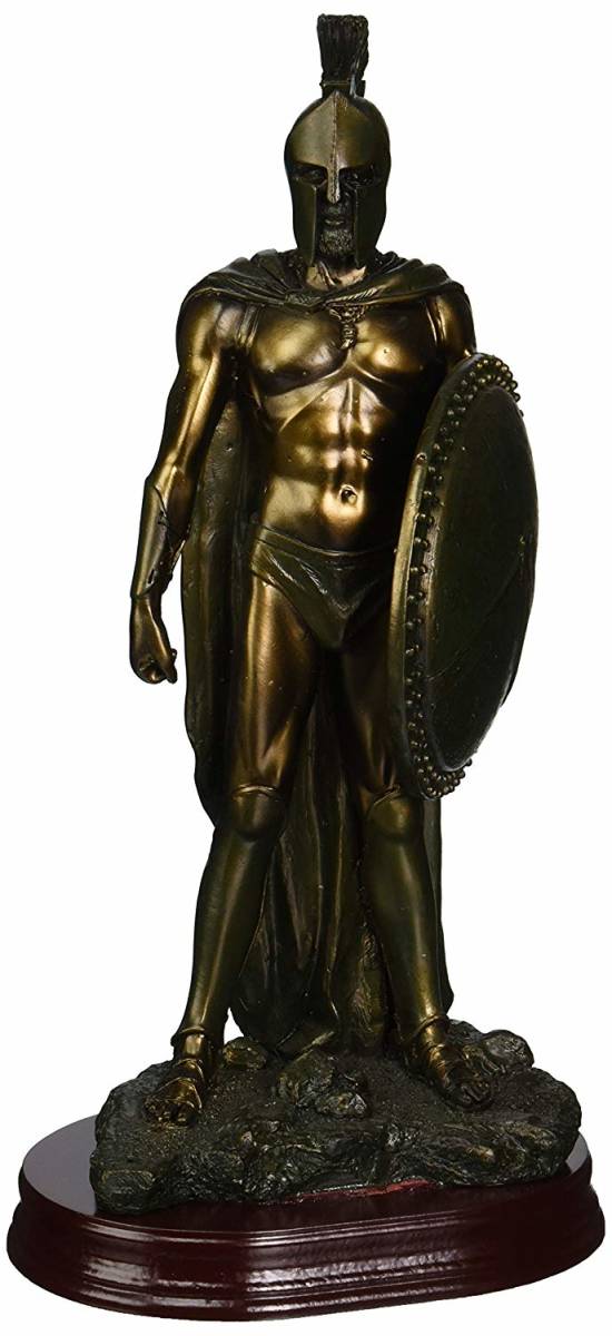 楽天市場】伝説のスパルタ戦士の彫刻 ブロンズ風 彫像 古代ギリシャ