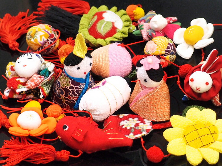 楽天市場】つるし雛 ちりめん細工 お雛祭り 5本 15個まとめて 完成品