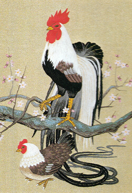 楽天市場】東京文化刺繍キット251「尾長どり」(6号) : ビワミンと文化