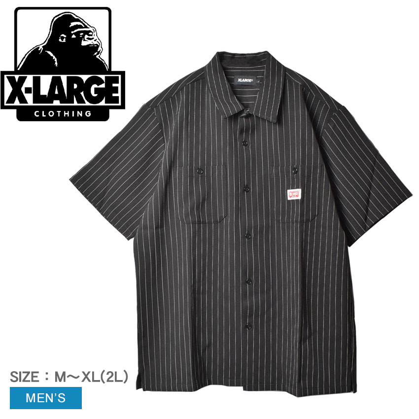 楽天市場】エクストララージ 半袖シャツ X-LARGE S/S STRIPE WORK