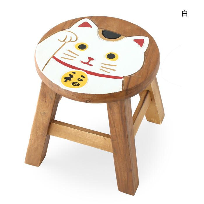 楽天市場】スツール キッズチェア 木製 子供用椅子 楽天 招き猫