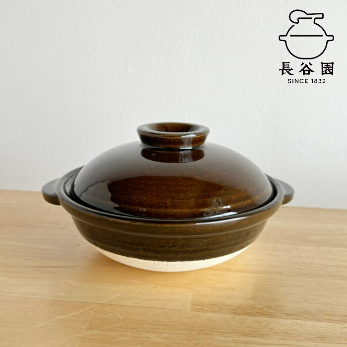 土鍋 大型（直径約31cm ） 石見焼 茶褐色 土鍋（大）（黒×黒） - 石見