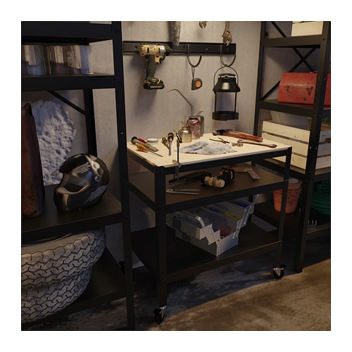 楽天市場】[IKEA/イケア/通販]BROR ブロール ワゴン, ブラック/パイン