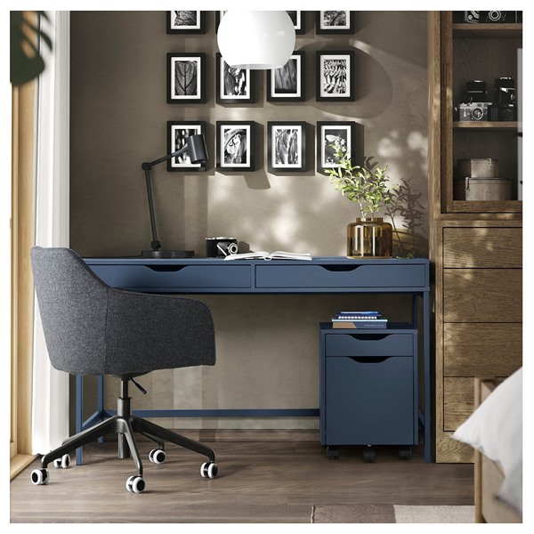 楽天市場】[IKEA/イケア/通販]ALEX アレクス デスク, ブラックブルー
