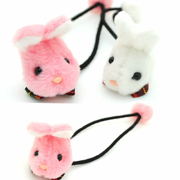 楽天市場】うさぎ 兎 ウサギ ヘアゴム もこもこ うさぎ かわいい ヘア