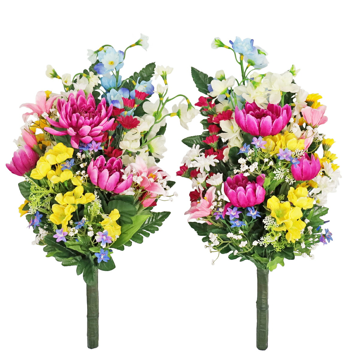 楽天市場】仏花 造花 お墓 デルフィニウムと菊の花束 一対 CT触媒 お墓